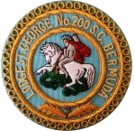 Bespoke Lodge Badge on Apron- Hand embroidered
